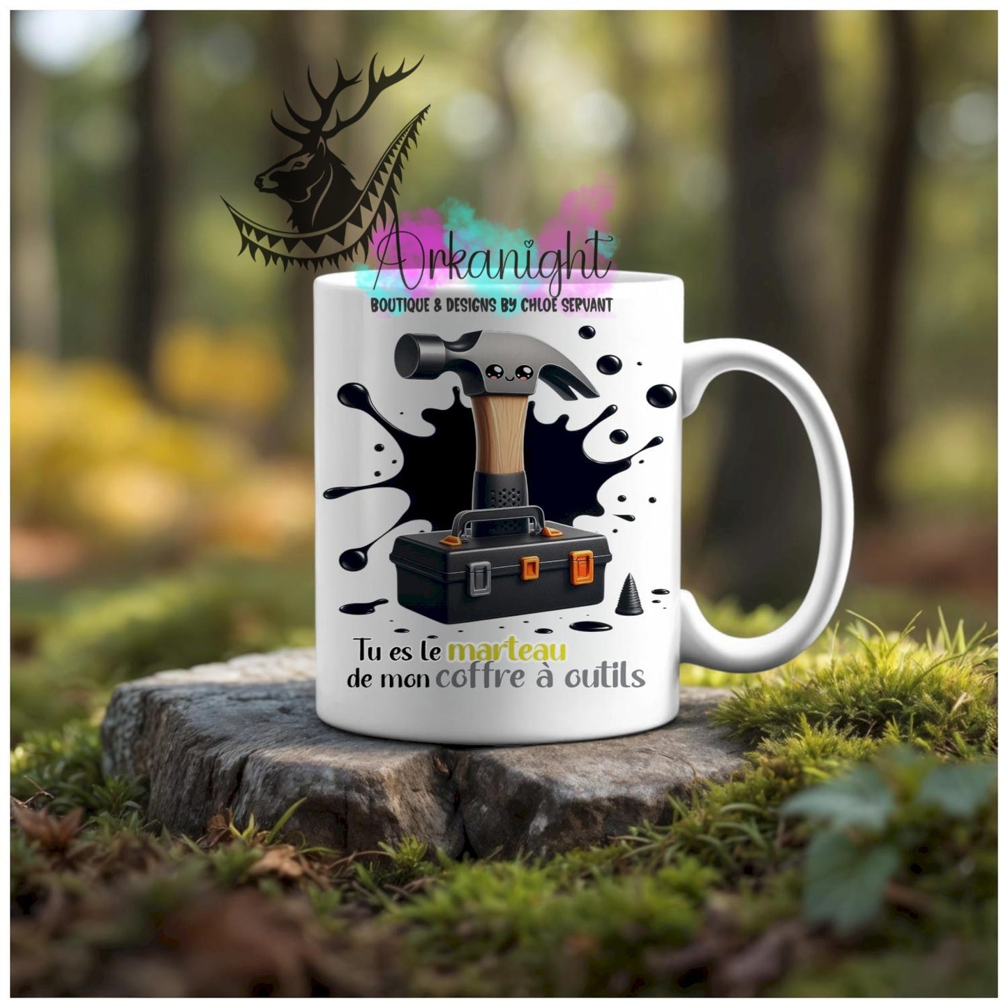 Numérique - Tasse en céramique - Collection Couples d'aliments comiques - Marteau de mon coffre à outils