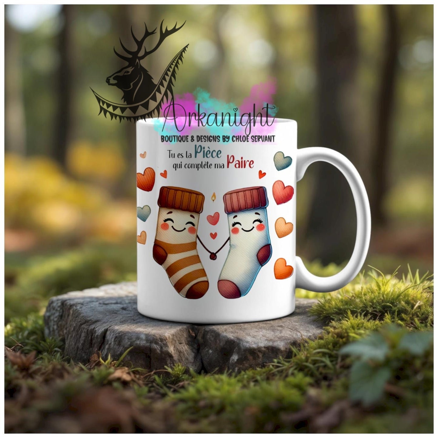 Numérique - Tasse en céramique - Collection Couples d'aliments comiques - tu es la pièce qui complète ma paire