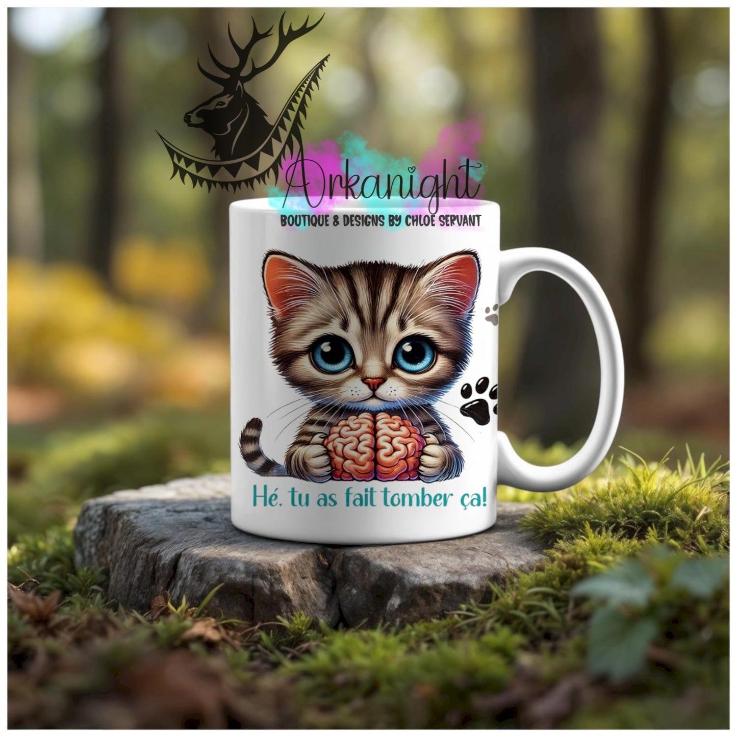 Numérique - Tasse en céramique - Collection Couples d'aliments comiques - Hé. Tu as fait tomber ça!