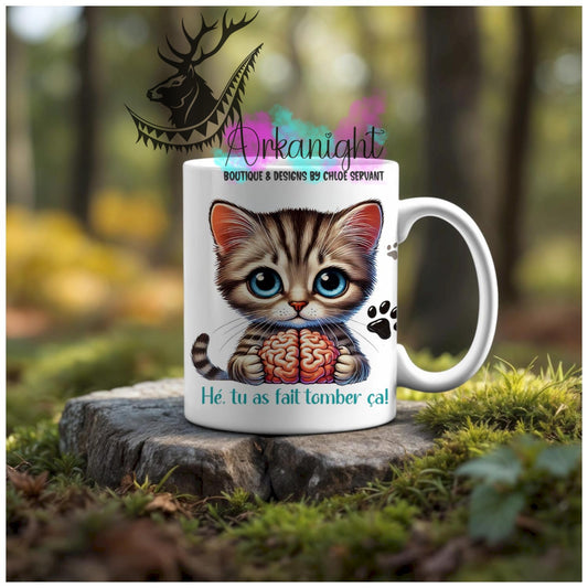 Numérique - Tasse en céramique - Collection Couples d'aliments comiques - Hé. Tu as fait tomber ça!