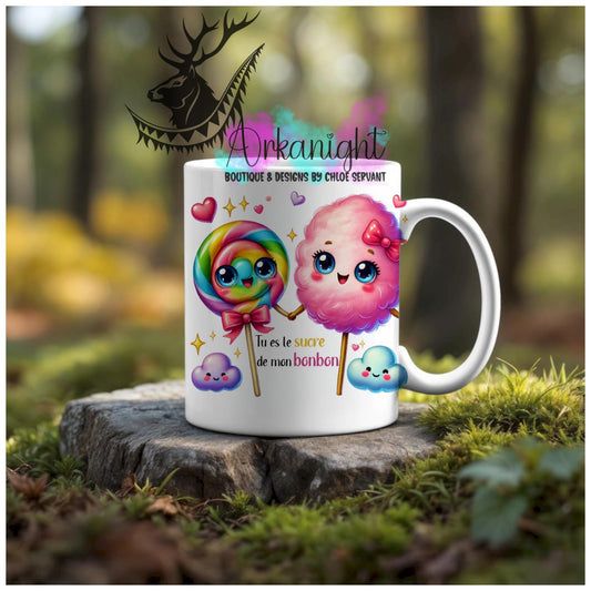Numérique - Tasse en céramique - Collection Couples d'aliments comiques - Sucre de mon Bonbon