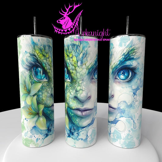 Numérique - Collection Fantaisie 2026 - Mi-Femme Mi-Dragon - Bleu Pastel & Vert Menthe