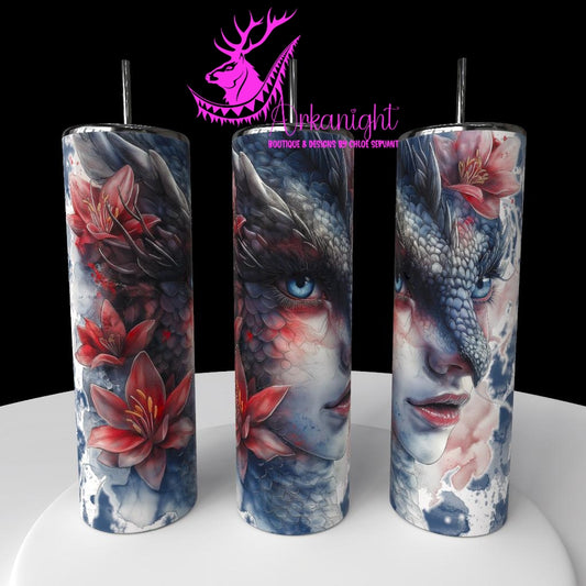 Numérique - Collection Fantaisie 2026 - Mi-Femme Mi-Dragon - Black & Cherry Red