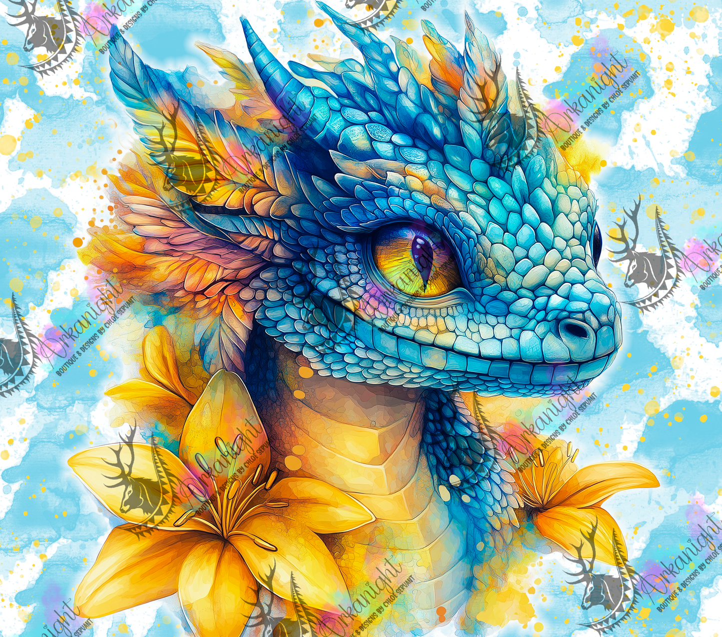Numérique - Collection Fantaisie 2026 - Dragon - Turquoise & Jaune