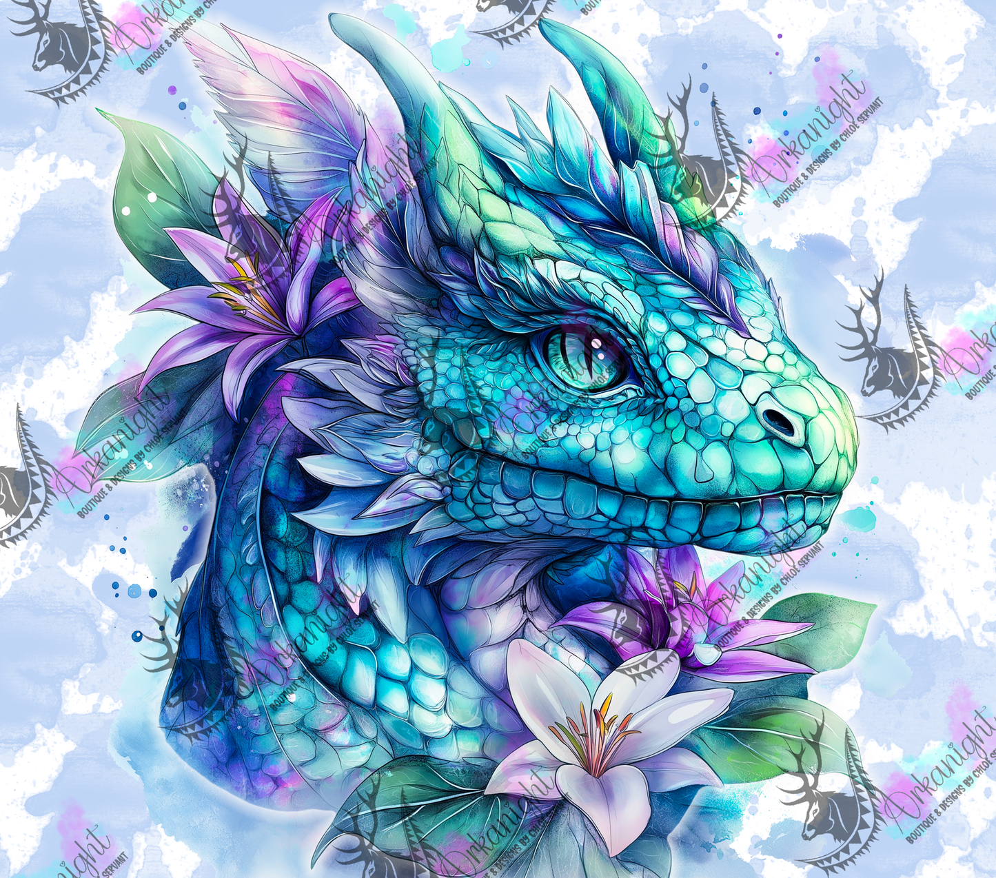 Numérique - Collection Fantaisie 2026 - Dragon - Turquoise, Vert Menthe & Mauve