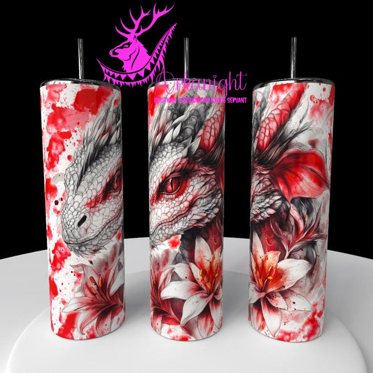 Numérique - Collection Fantaisie 2026 - Dragon - Rouge , Blanc & Gris