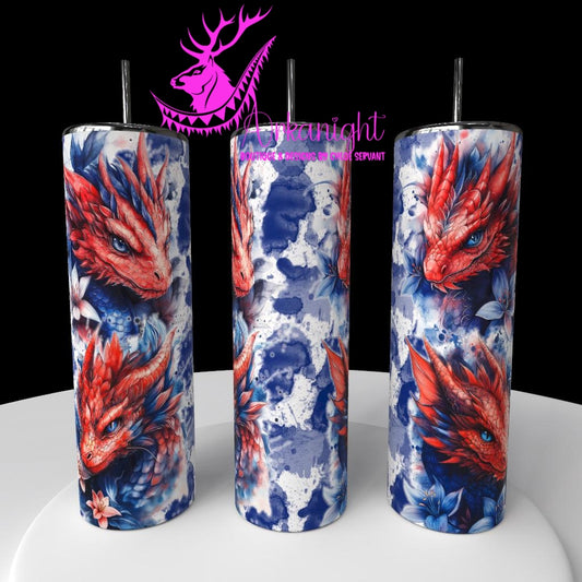 Numérique - Collection Fantaisie 2026 - Dragon - Rouge Vif & Bleu Marin