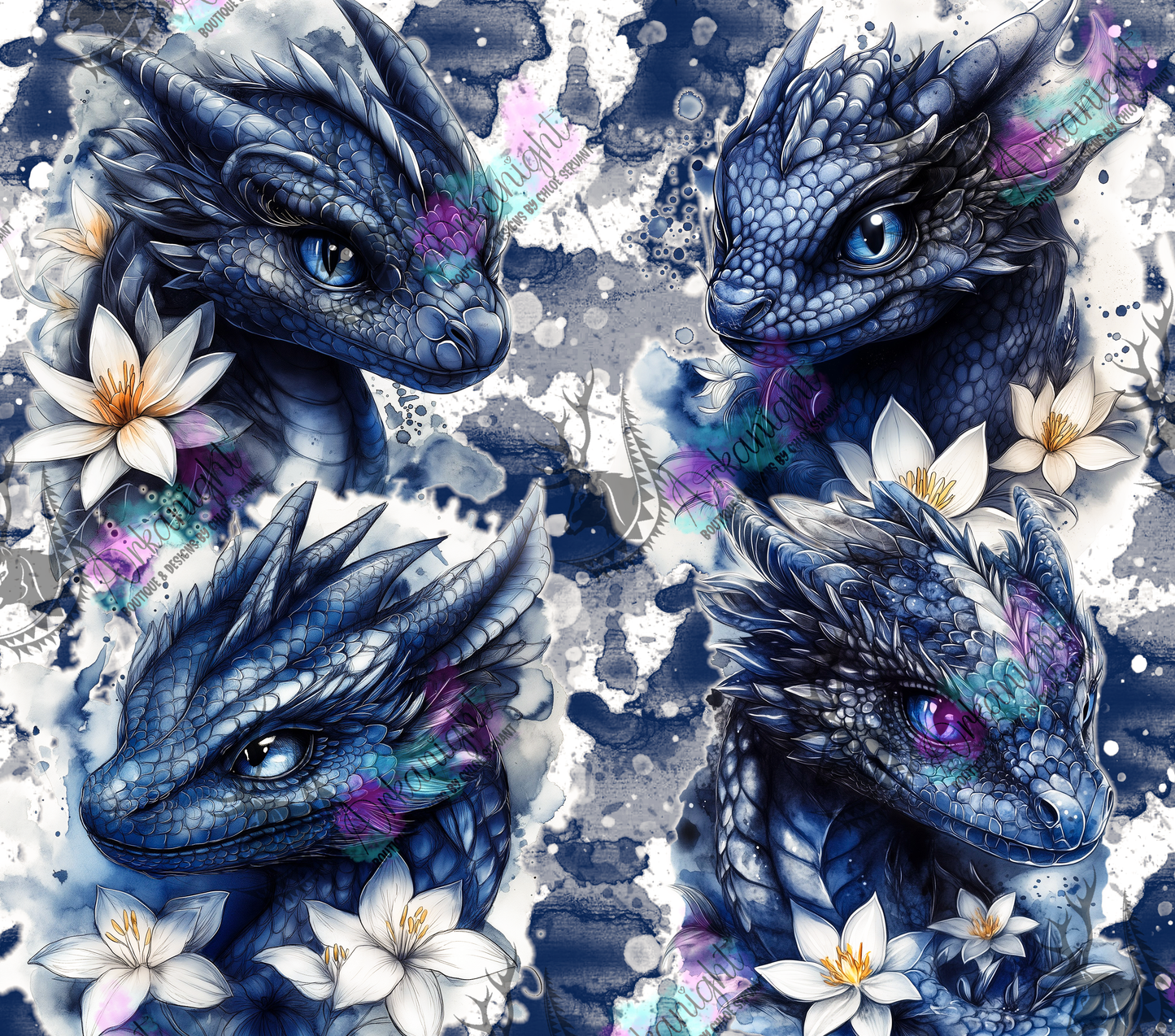 Numérique - Collection Fantaisie 2026 - Dragon - Bleu Marin
