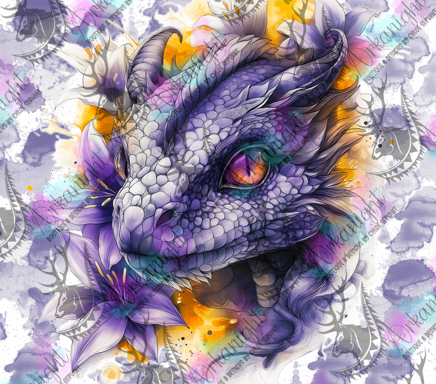 Numérique - Collection Fantaisie 2026 - Dragon - Mauve & Orange