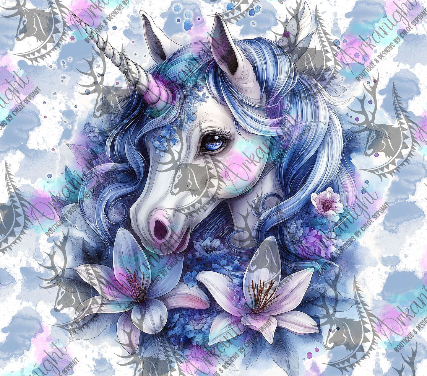 Numérique - Collection Fantaisie 2026 - Licorne - Blanche & Bleu