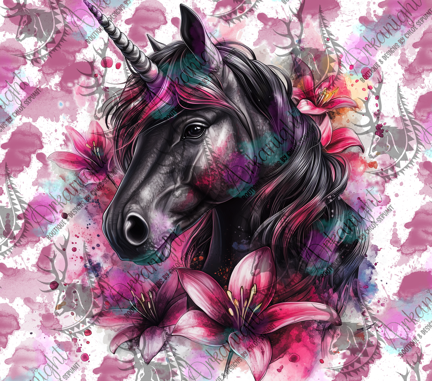 Numérique - Collection Fantaisie 2026 - Licorne - Noir & Fushia