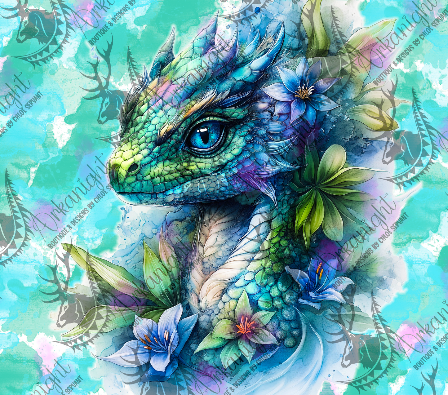 Numérique - Collection Fantaisie 2026 - Dragon - Vert & Bleu individuelle
