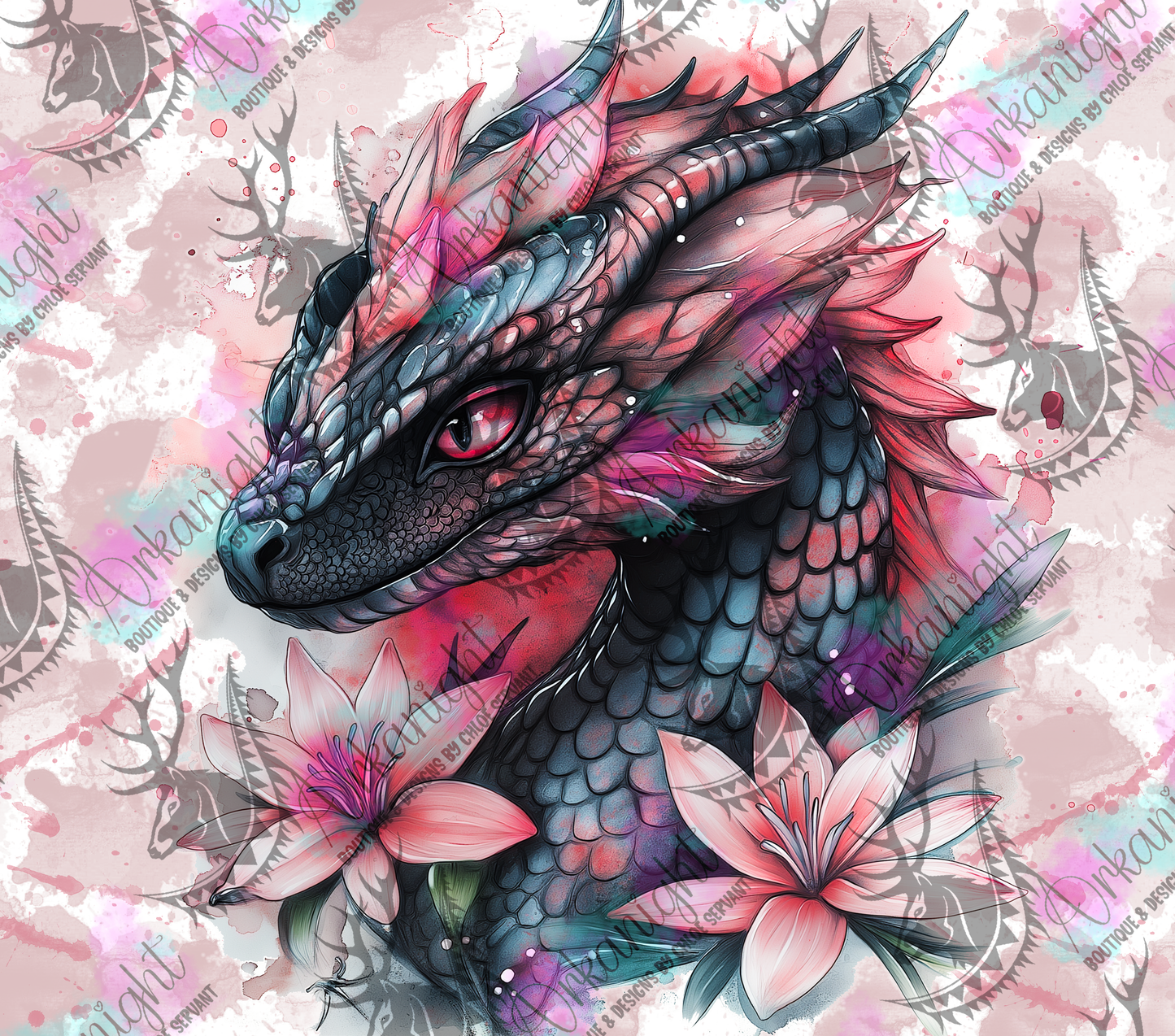 Numérique - Collection Fantaisie 2026 - Dragon - Noir & Rouge
