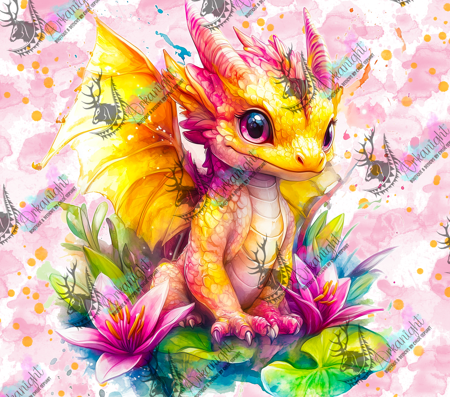 Numérique - Collection Fantaisie 2026 - Dragon - Jaune Fluot & Rose Barbie