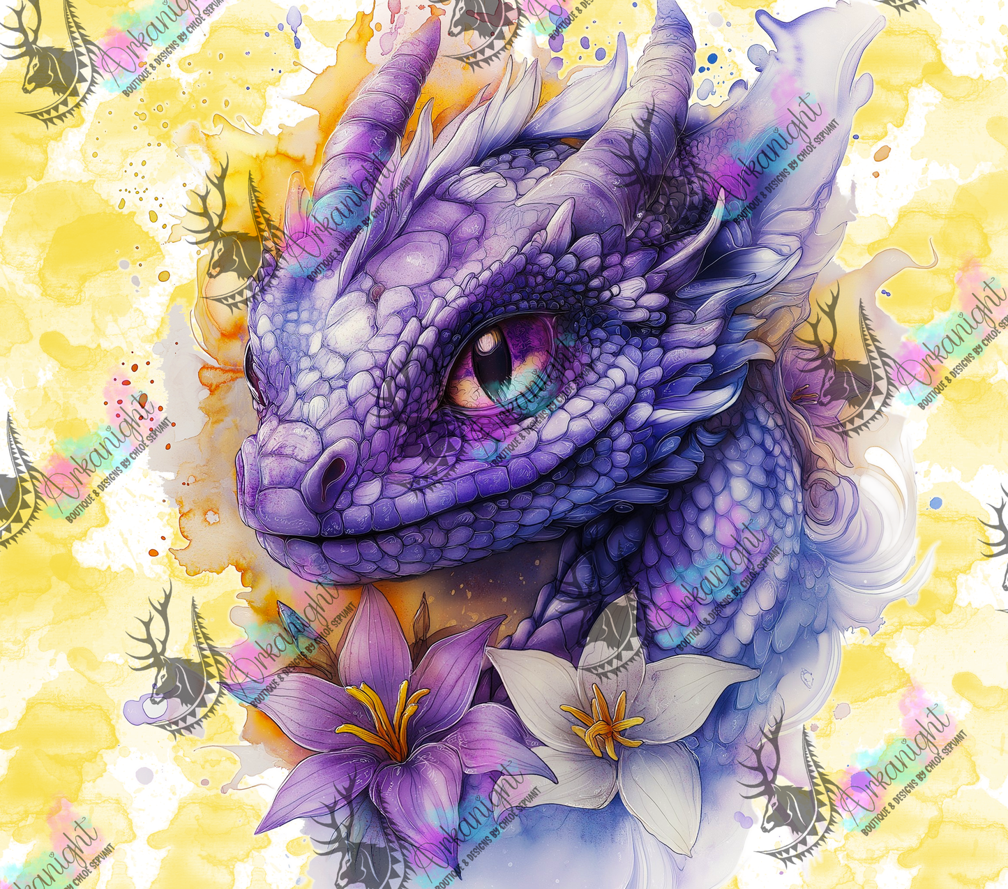Numérique - Collection Fantaisie 2026 - Dragon - Mauve & Jaune
