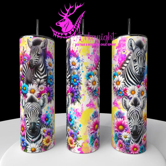 Numérique - Collection Vivid Colors & Flowers - Animaux - Bébé Zèbre
