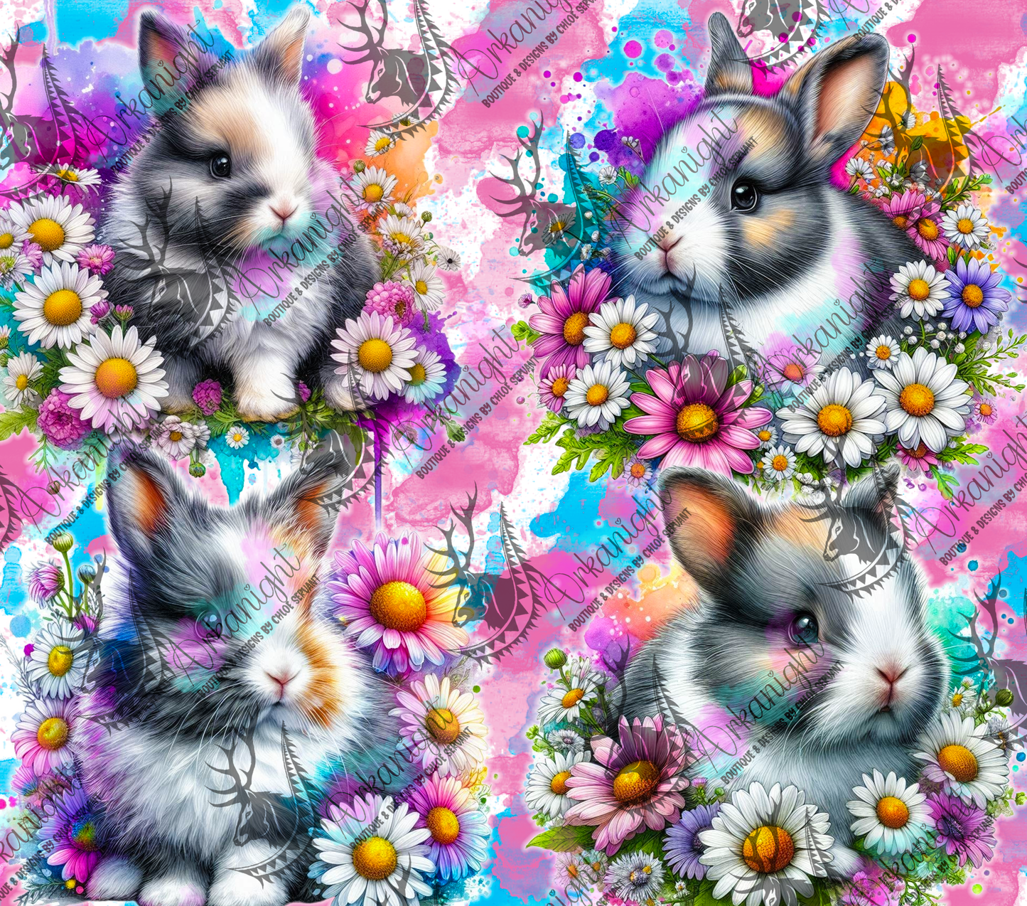 Numérique - Collection Vivid Colors & Flowers - Animaux - Lapin Nain