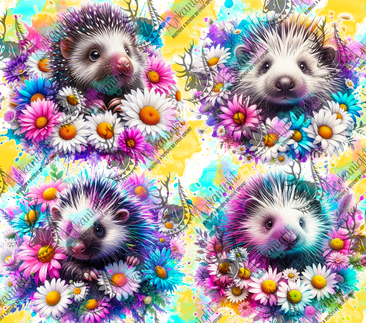 Numérique - Collection Vivid Colors & Flowers - Animaux - Porcupine