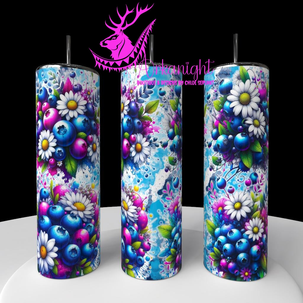 Gourde sur commande - Collection Vivid Colors & Flowers - Fruits - Bleuet