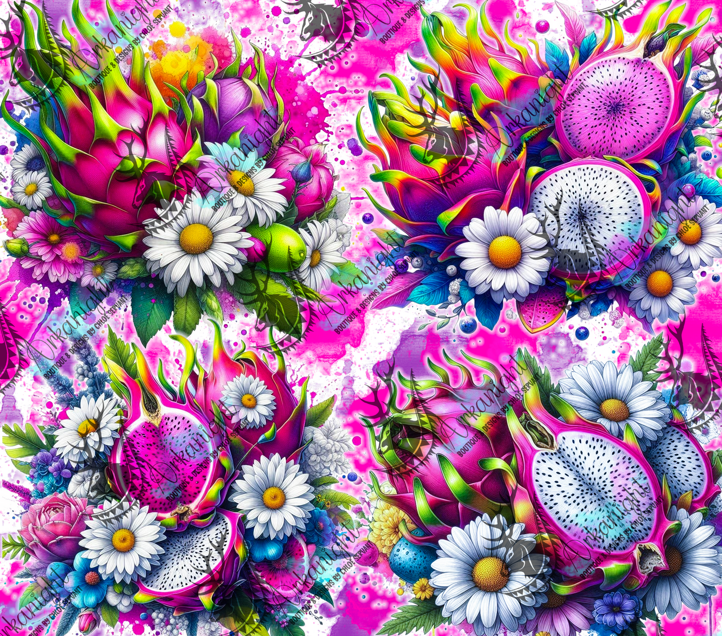 Numérique - Collection Vivid Colors & Flowers - Fruits - Fruit du dragon