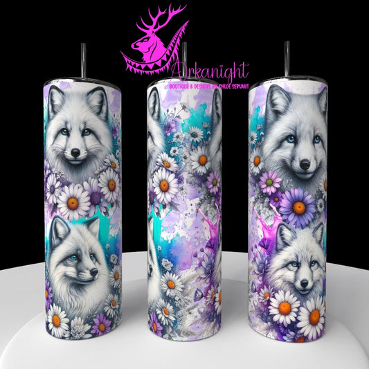 Numérique - Collection Vivid Colors & Flowers - Animaux - Renard Blanc