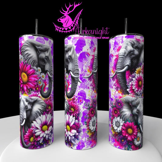 Numérique - Collection Vivid Colors & Flowers - Animaux - Éléphant Adulte