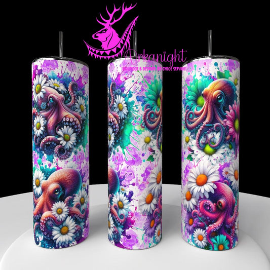 Gourde sur commande - Collection Vivid Colors & Flowers - Animaux - Pieuvre - 02