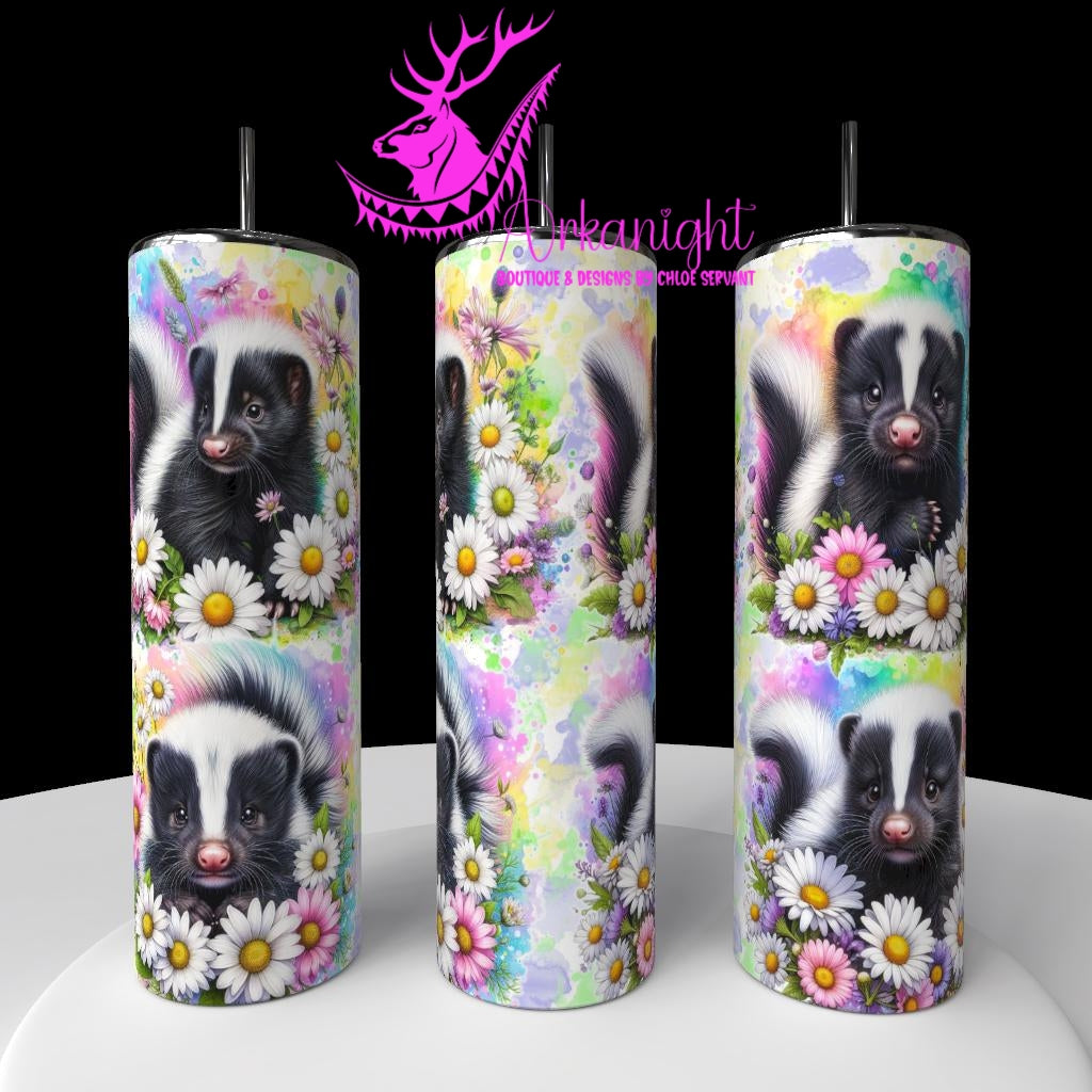 Gourde sur commande - Collection Vivid Colors & Flowers - Animaux - Moufette