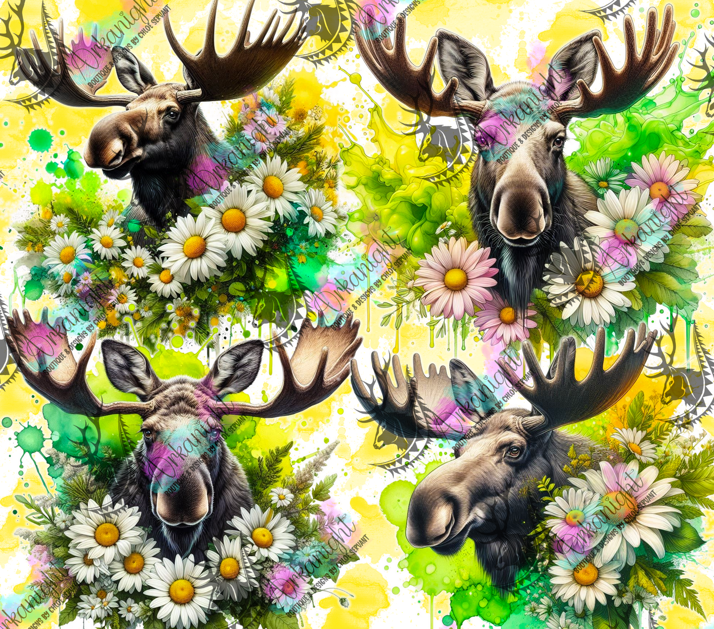 Numérique - Collection Vivid Colors & Flowers - Animaux - Orignal