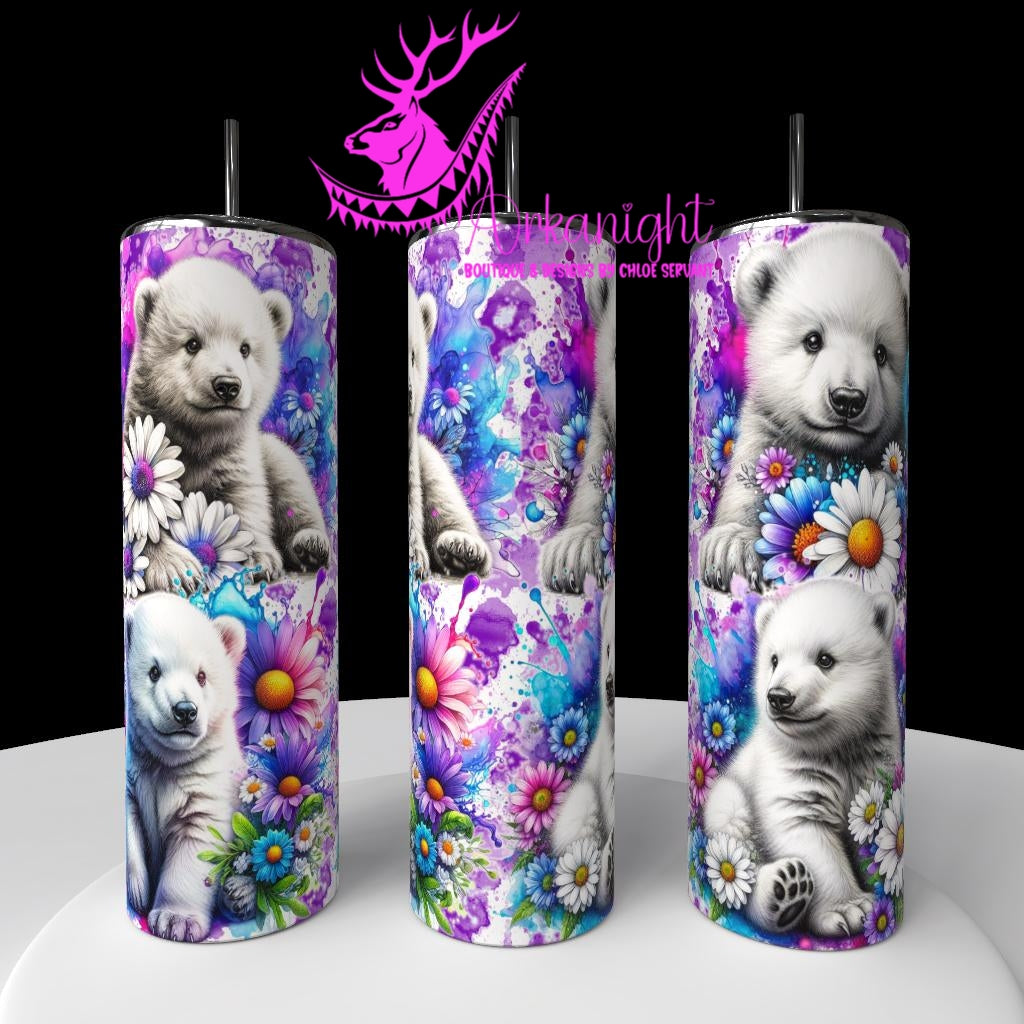 Gourde sur commande - Collection Vivid Colors & Flowers - Animaux - Ours Polaire