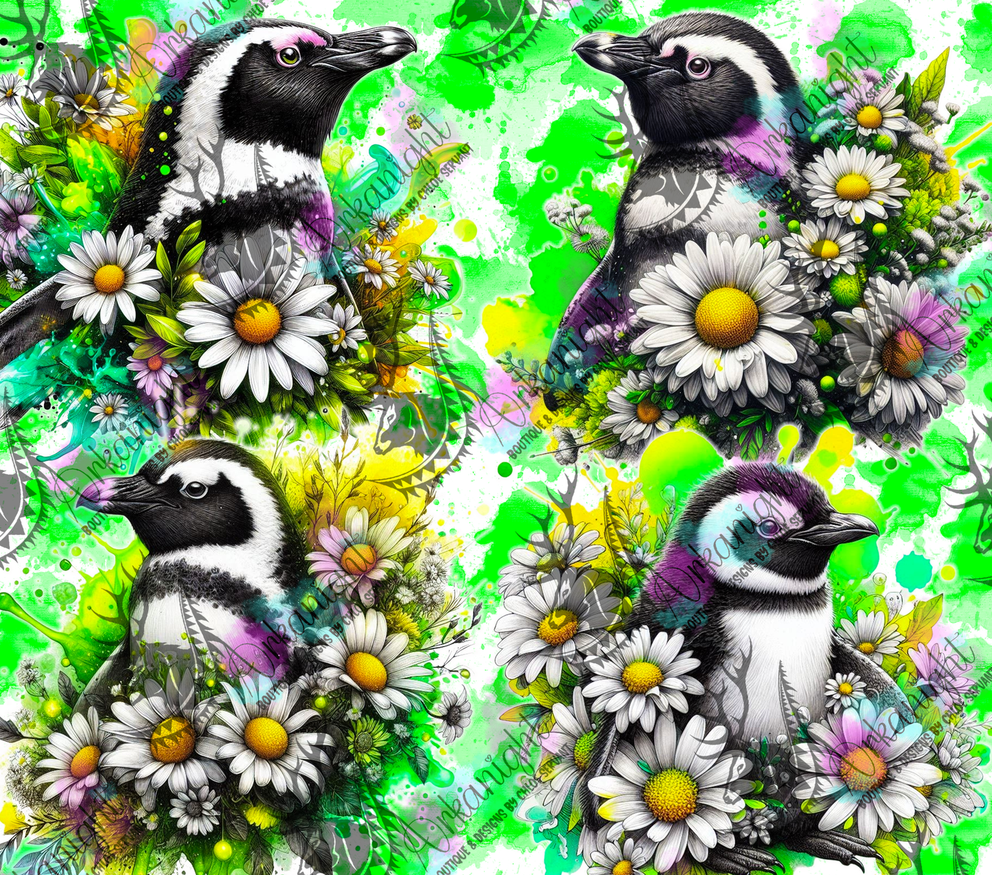 Numérique - Collection Vivid Colors & Flowers - Animaux - Pingouin