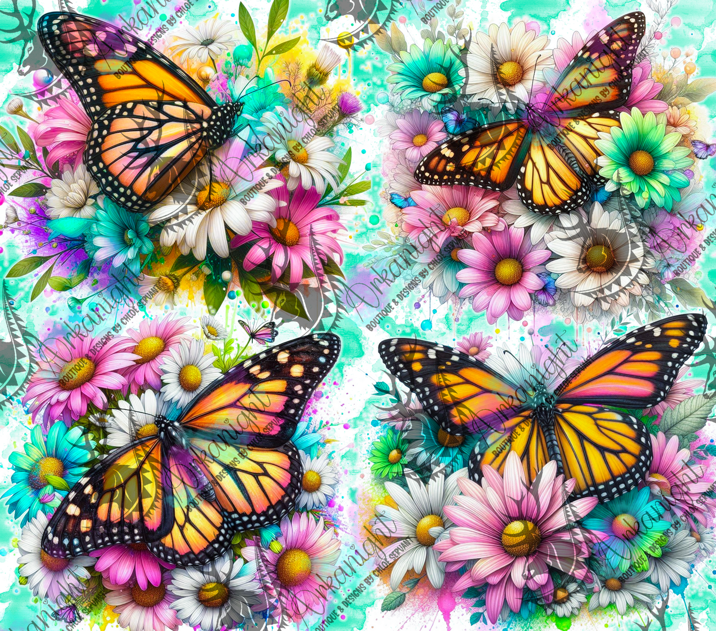 Numérique - Collection Vivid Colors & Flowers - Animaux - Papillon