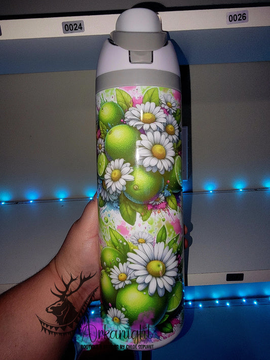 Owala DUPE 24 oz sur commande - Collection Vivid colors & Flowers - Lime