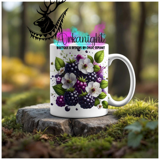 Numérique - Tasse en céramique - Collection Monstera & Fruits - Mûre