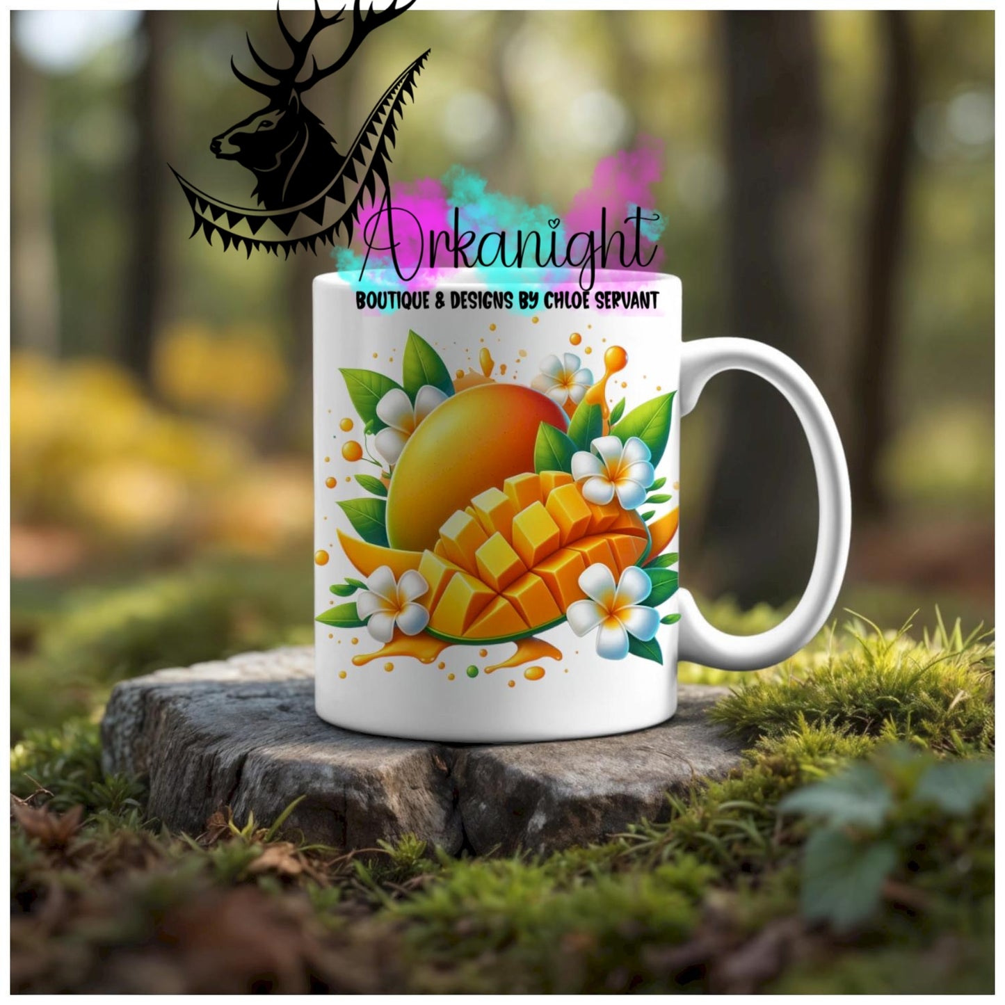 Numérique - Tasse en céramique - Collection Monstera & Fruits - Mangue
