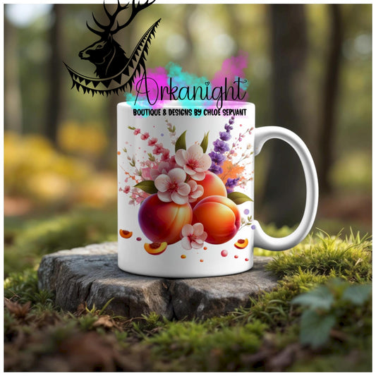Numérique - Tasse en céramique - Collection Monstera & Fruits - Pêche