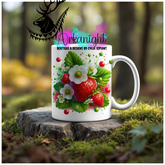 Numérique - Tasse en céramique - Collection Monstera & Fruit - Fraise