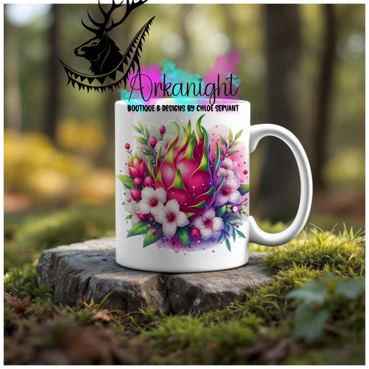 Numérique - Tasse en céramique - Collection Monstera & Fruit - Fruit du Dragon