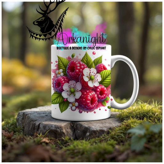 Numérique - Tasse en céramique - Collection Monstera & Fruit - Framboise