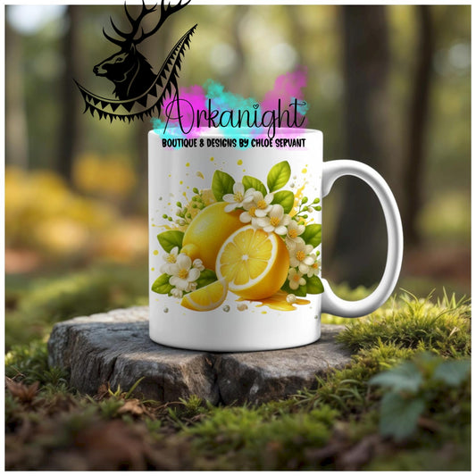 Numérique - Tasse en céramique - Collection Monstera & Fruit - Citron
