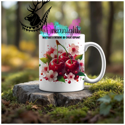 Numérique - Tasse en céramique - Collection Monstera & Fruit - Cerise