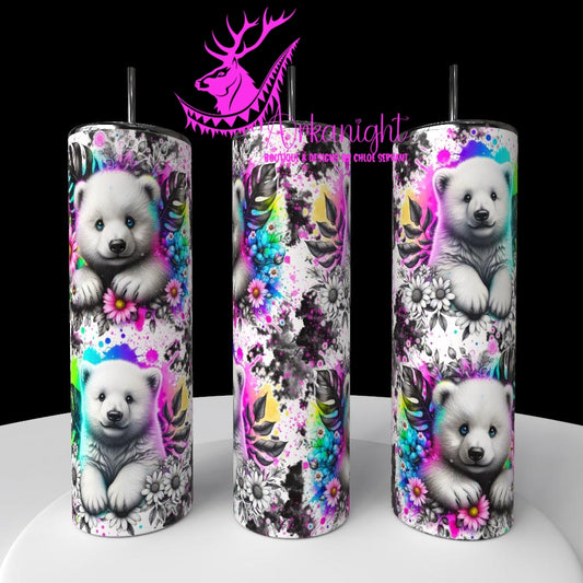 Numérique - Collection Vivid Colors & Flowers - Animaux - Ours Polaire