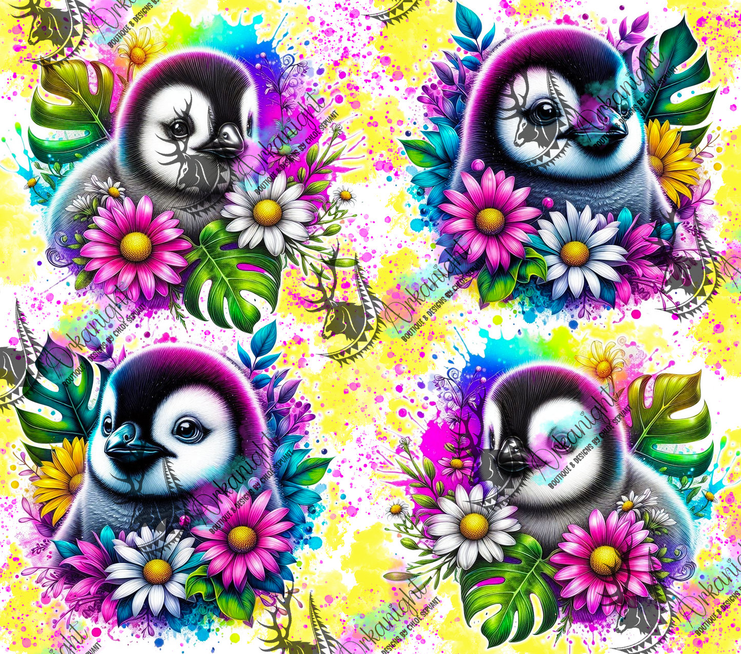 Numérique - Collection Vivid Colors & Flowers - Animaux - Pingouin