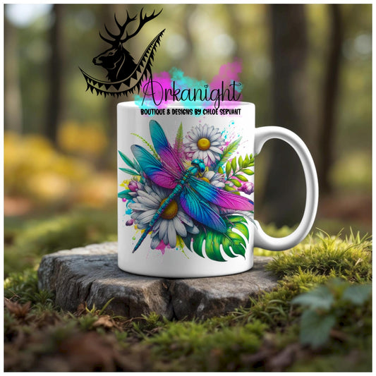 Numérique - Tasse en céramique - Collection Vivid Colors & Flowers - Animaux - Libellules