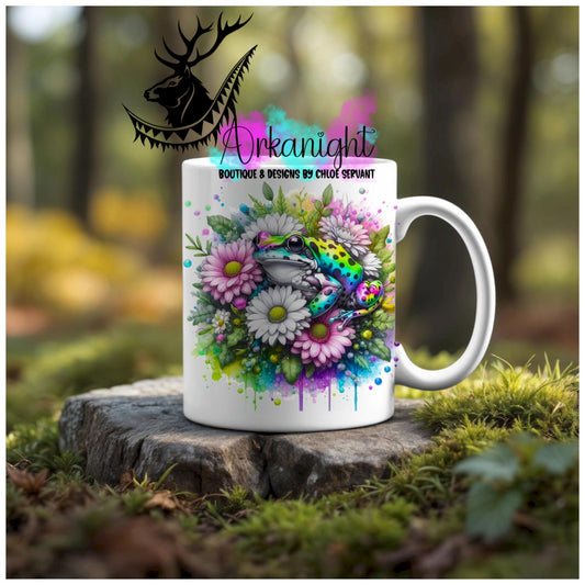 Numérique - Tasse en céramique - Collection Vivid Colors & Flowers - Animaux - Grenouille