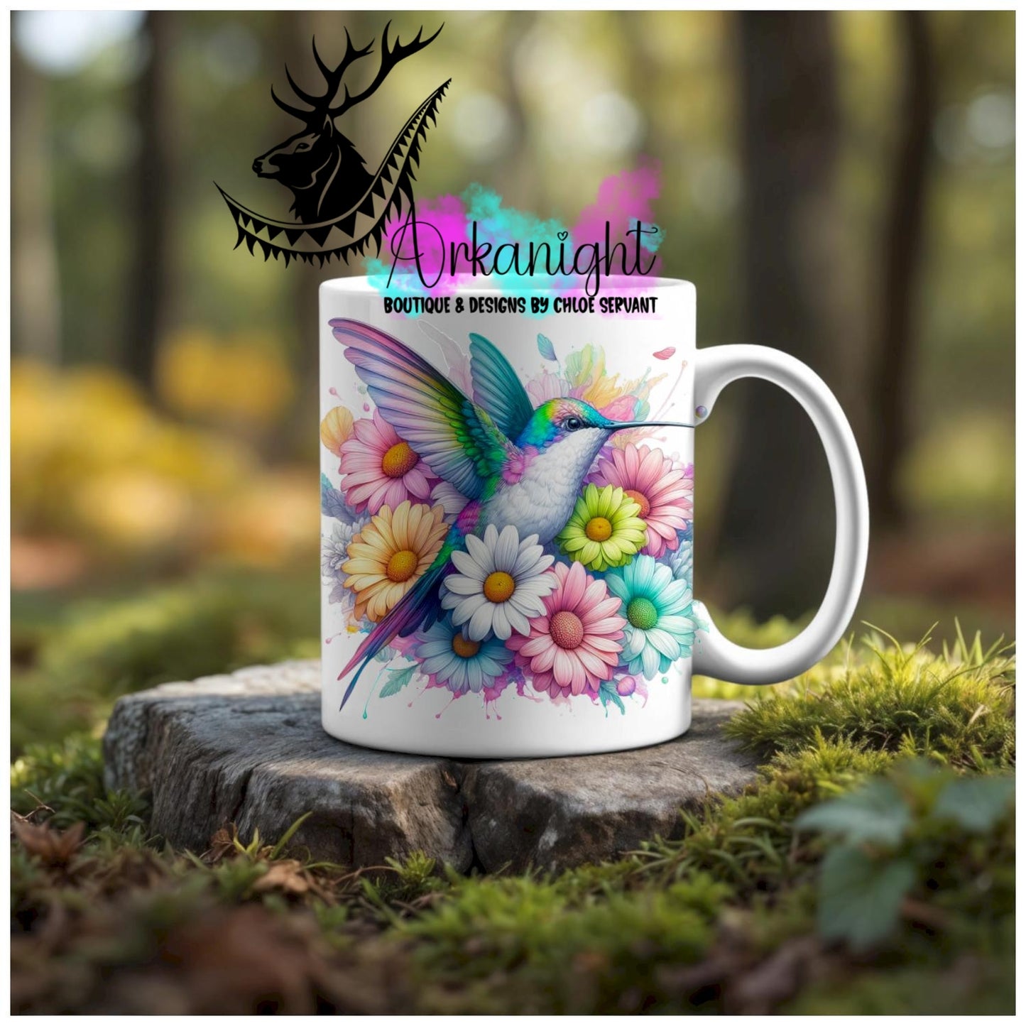 Numérique - Tasse en céramique - Collection Vivid Colors & Flowers - Animaux - Colibris