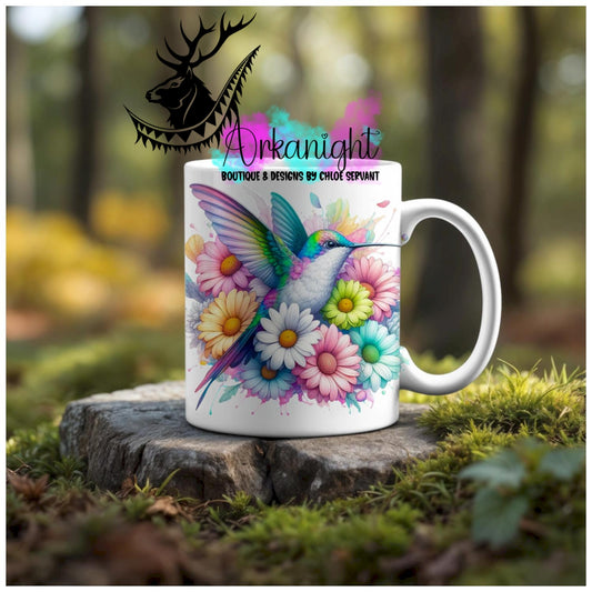 Numérique - Tasse en céramique - Collection Vivid Colors & Flowers - Animaux - Colibris