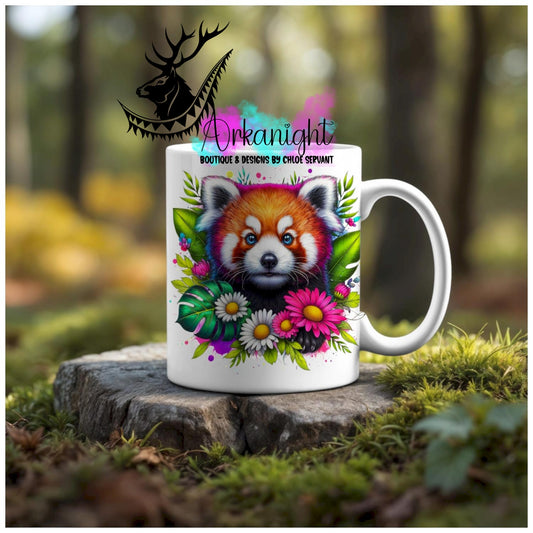 Numérique - Tasse en céramique - Collection Vivid Colors & Flowers - Animaux - Panda Roux