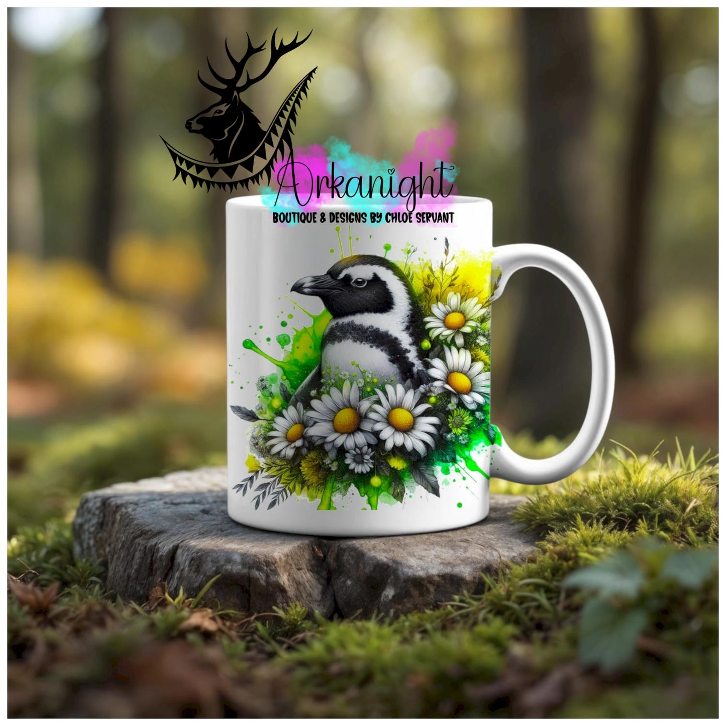 Numérique - Tasse en céramique - Collection Vivid Colors & Flowers - Animaux - Pingouin