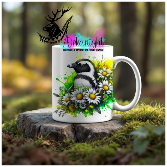 Numérique - Tasse en céramique - Collection Vivid Colors & Flowers - Animaux - Pingouin
